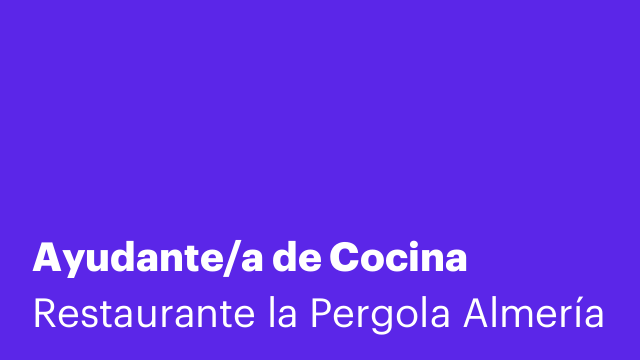 Ayudante/a de Cocina