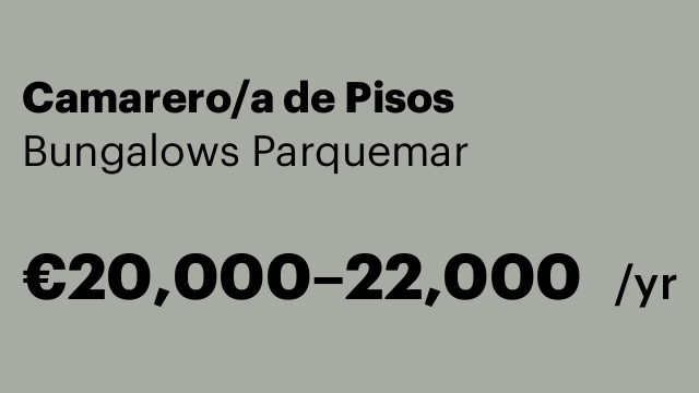 Camarero/a de Pisos
