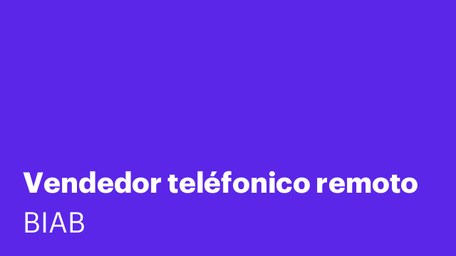 Vendedor teléfonico remoto