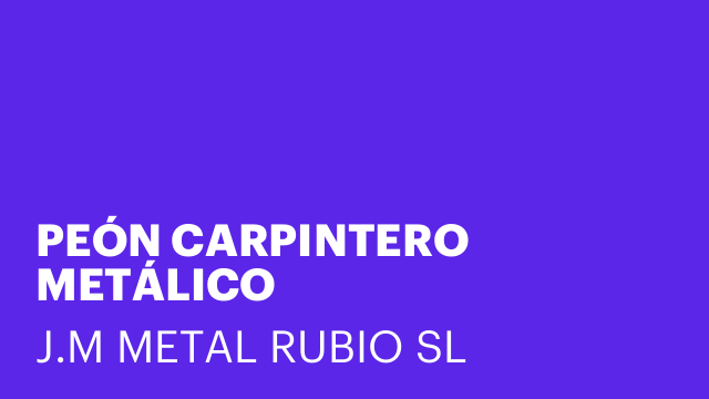 PEÓN CARPINTERO METÁLICO