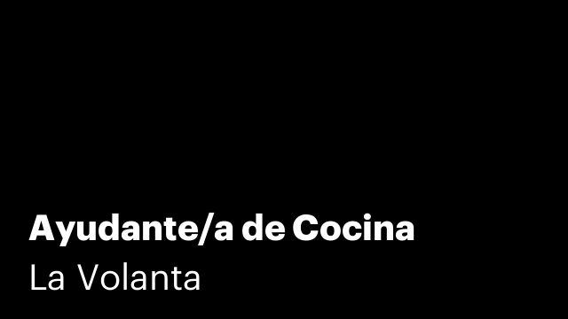 Ayudante/a de Cocina