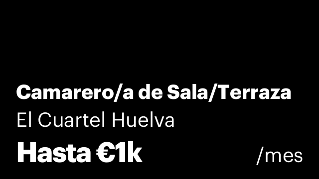 Camarero/a de Sala/Terraza