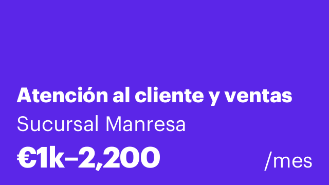Atención al cliente y ventas