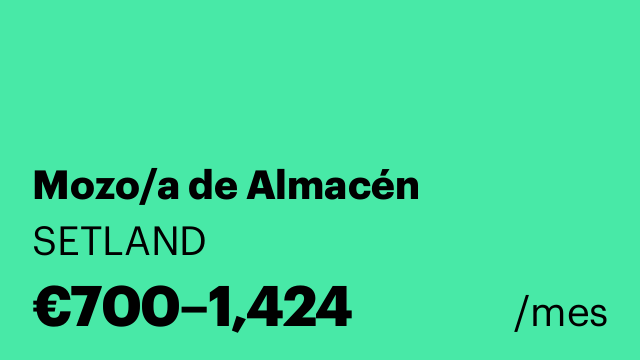 Mozo/a de Almacén