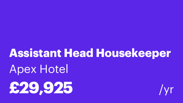 Assistant Head Housekeeper