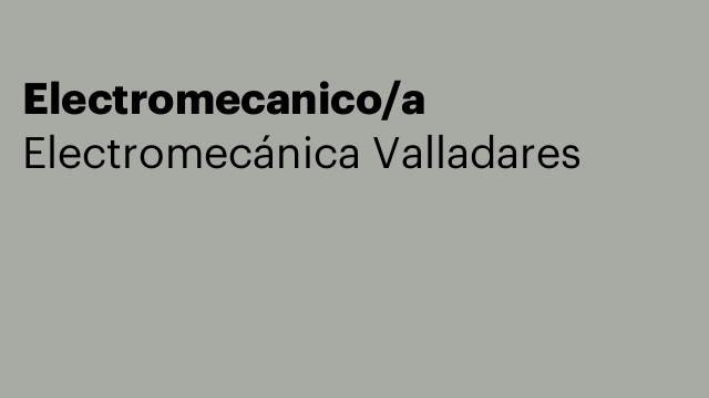 Electromecanico/a