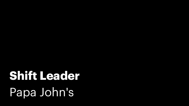 Shift Leader