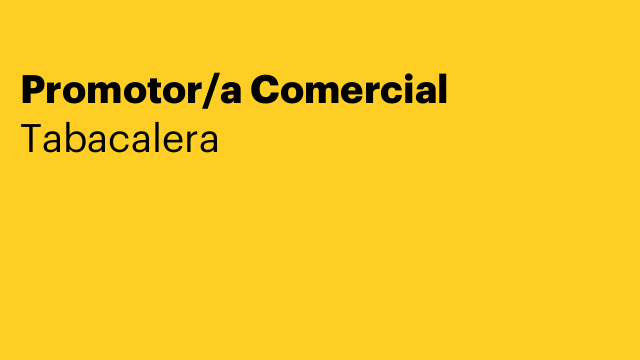Promotor/a Comercial