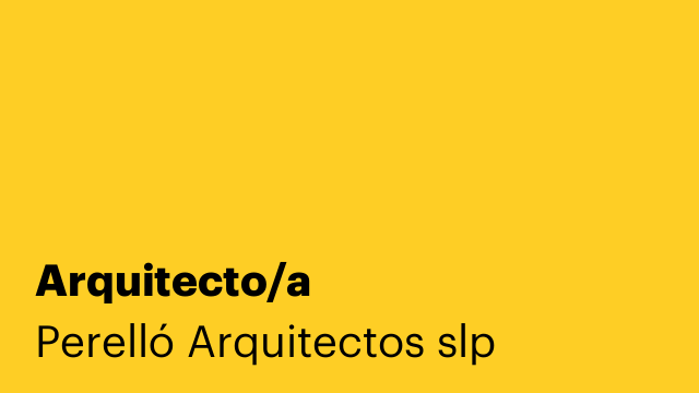 Arquitecto/a