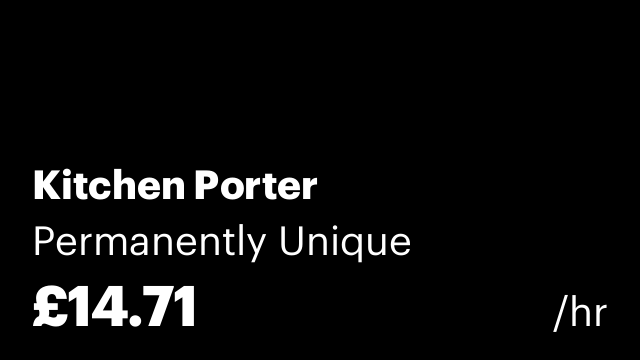 Kitchen Porter