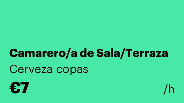 Camarero/a de Sala/Terraza
