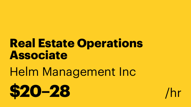 Real Estate Operations Associate