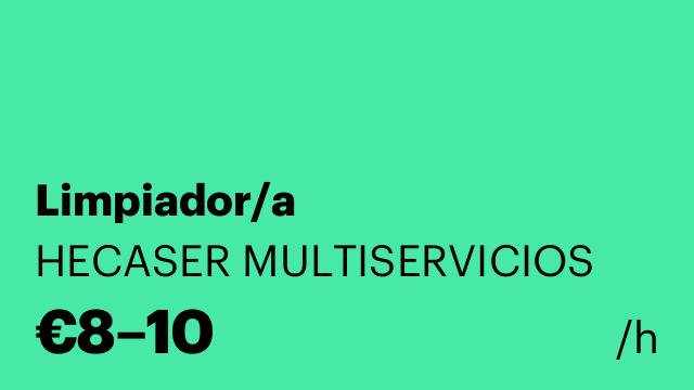 Limpiador/a