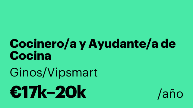 Cocinero/a y Ayudante/a de Cocina