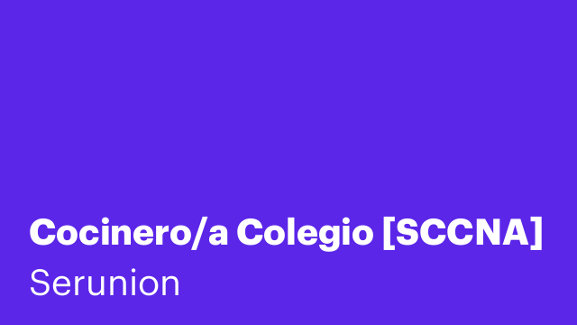 Cocinero/a Colegio [SCCNA]