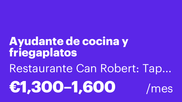 Ayudante de cocina y friegaplatos
