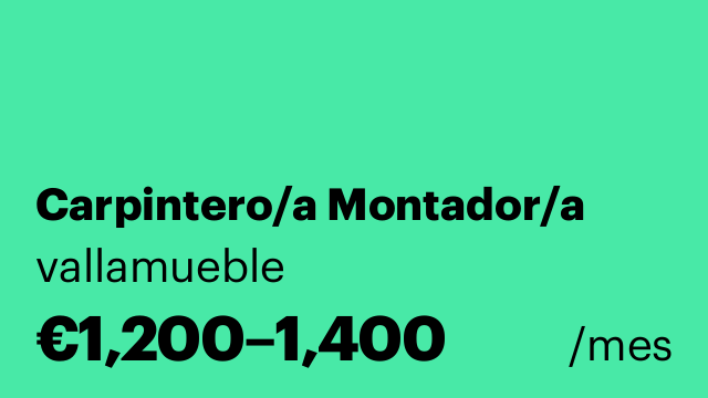 Carpintero/a Montador/a