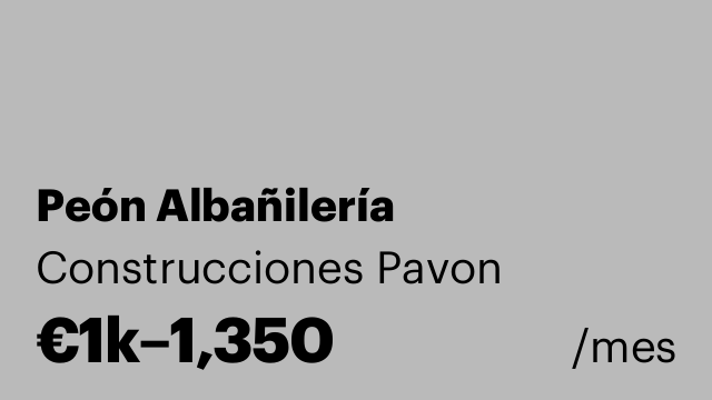 Peón Albañilería