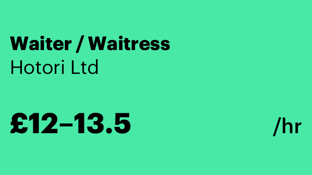 Waiter / Waitress