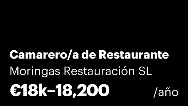 Camarero/a de Restaurante