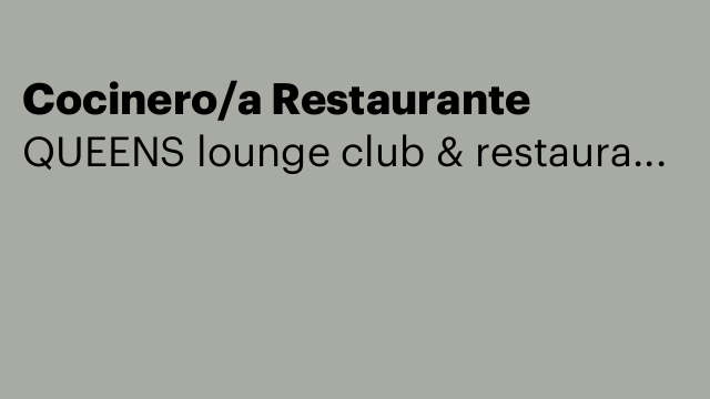 Cocinero/a Restaurante