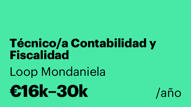 Técnico/a Contabilidad y Fiscalidad