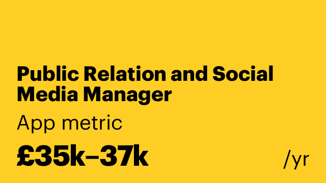 Public Relation and Social Media Manager