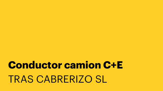 Conductor camion C+E