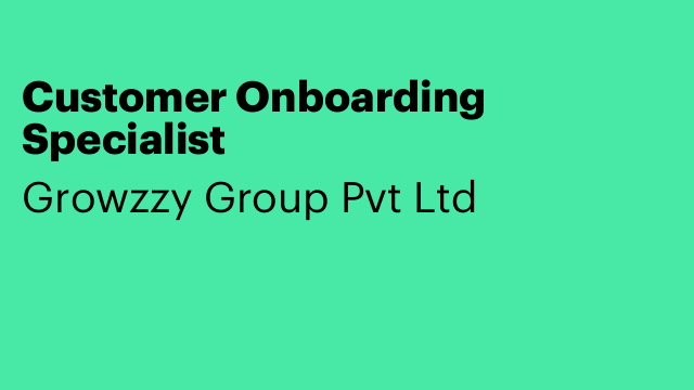 Customer Onboarding Specialist