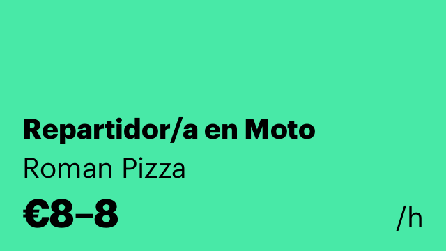 Repartidor/a en Moto