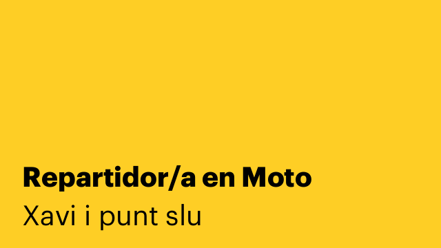 Repartidor/a en Moto