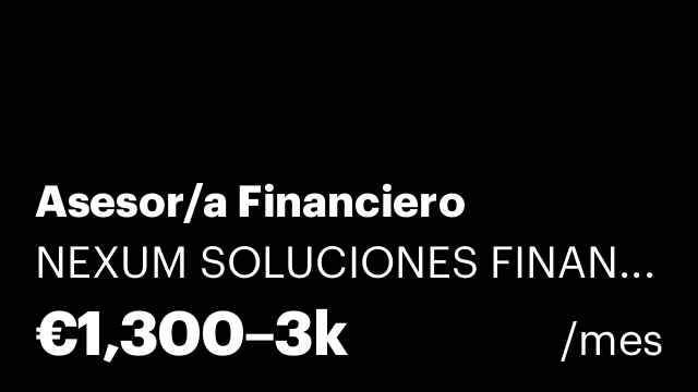 Asesor/a Financiero