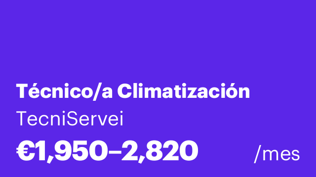Técnico/a Climatización