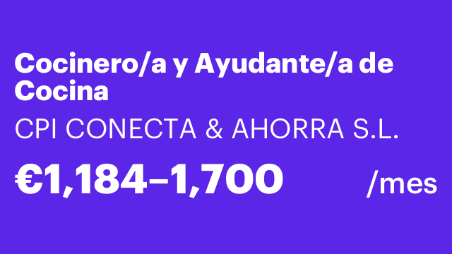 Cocinero/a y Ayudante/a de Cocina