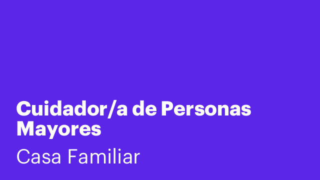 Cuidador/a de Personas Mayores