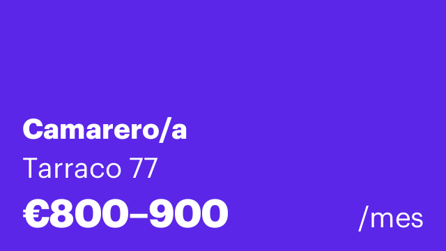 Camarero/a