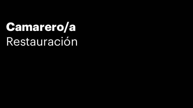 Camarero/a