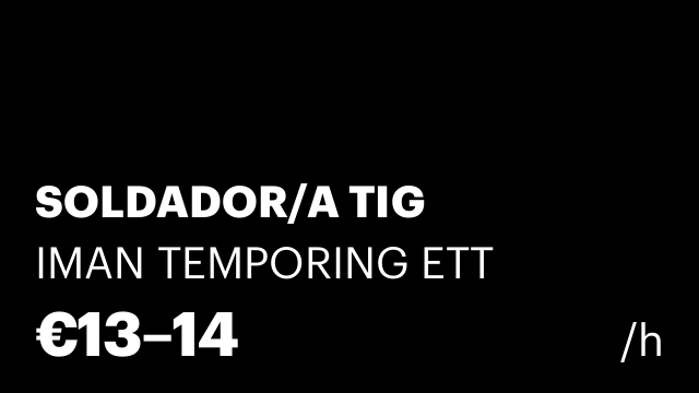SOLDADOR/A TIG