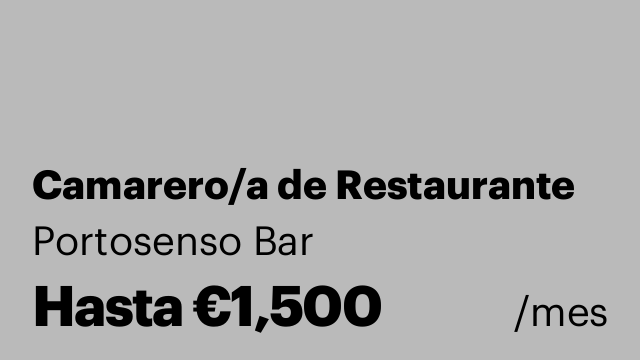 Camarero/a de Restaurante