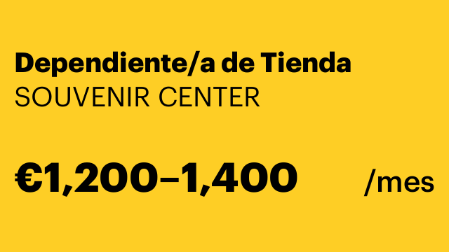 Dependiente/a de Tienda