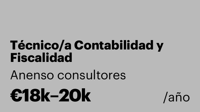 Técnico/a Contabilidad y Fiscalidad