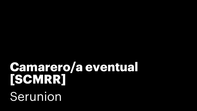 Camarero/a eventual [SCMRR]