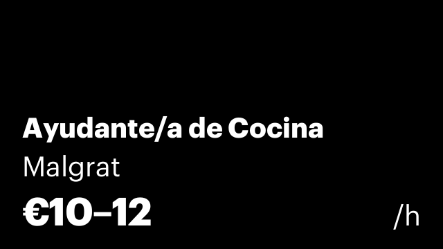 Ayudante/a de Cocina
