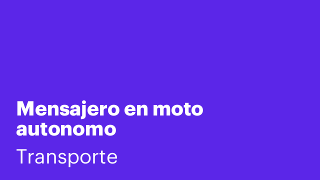 Mensajero en moto autonomo