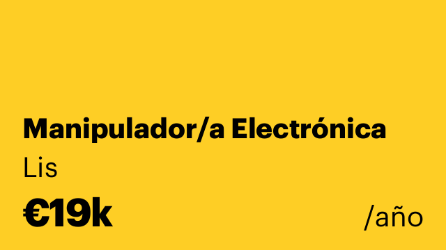 Manipulador/a Electrónica