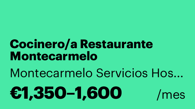 Cocinero/a Restaurante Montecarmelo