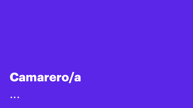 Camarero/a