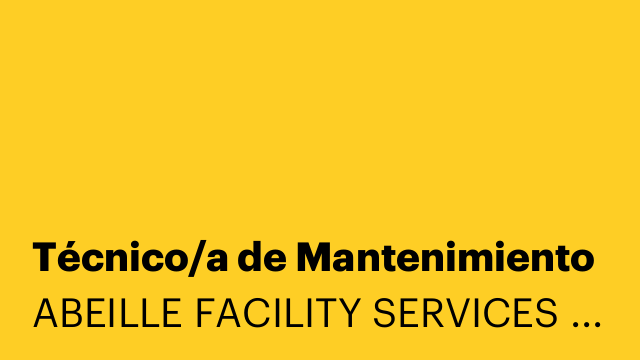 Técnico/a de Mantenimiento