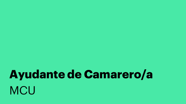 Ayudante de Camarero/a