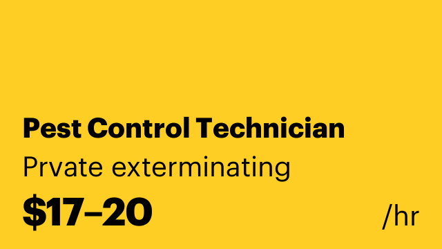 Pest Control Technician